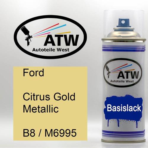 Ford, Citrus Gold Metallic, B8 / M6995: 400ml Sprühdose, von ATW Autoteile West.